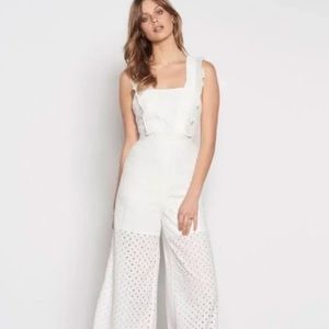 Stevie may broderie inhale eyelet white jumpsuit